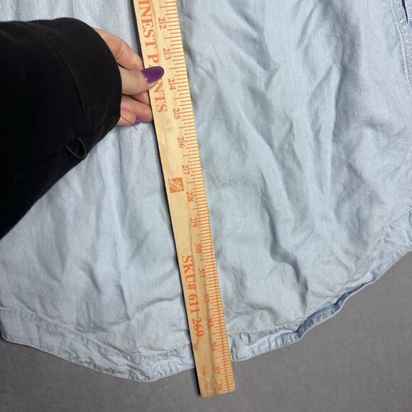 Athleta Dress Womens XXS Blue Drawstring Chambray Shirt Tunic Collared Boho‎ - Picture 8 of 12